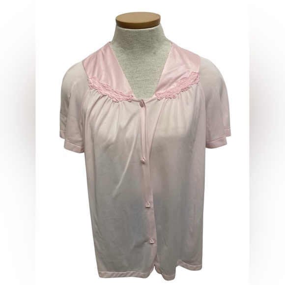 💙 Vintage Vanity Fair Nylon Sleep Shirt, Pajamas, Lightweight, Women’s, Medium - Picture 1 of 7